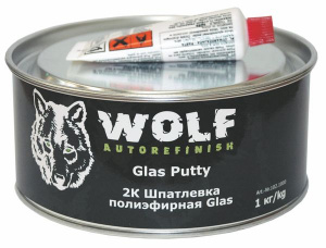 2K Шпатлевка полиэфирная стекловолокнистая Glas 1 кг, вкл. отвердитель